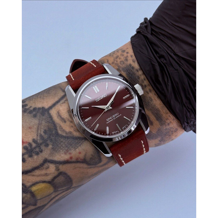 Custom Seiko Mod • Maroon Red King Seiko • 36mm